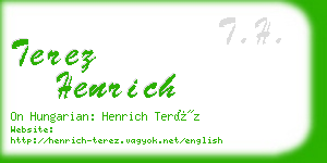 terez henrich business card